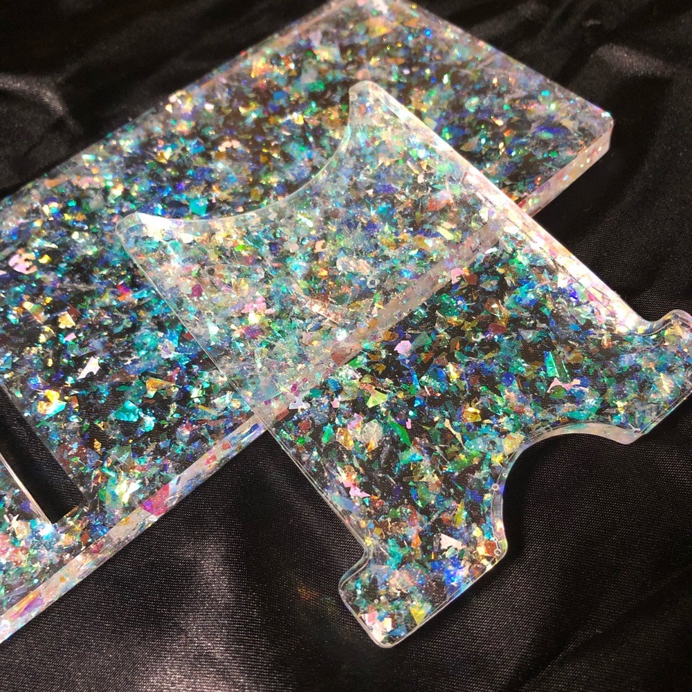 Aurora Rainbow Confetti Phone Stand - Picture 13 of 14
